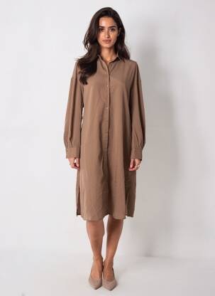 Robe longue marron ONLY femme