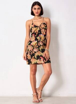 Robe courte noir MANGO femme