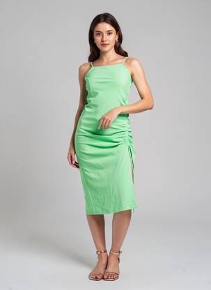 Robe courte sans manche sans manche vert ONLY femme
