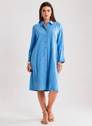 Robe mi-longue manches 3/4 manches 3/4 vert ONLY femme