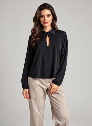 Chemisier noir MANGO femme