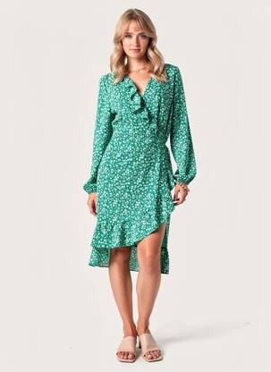 Robe mi-longue vert ONLY femme