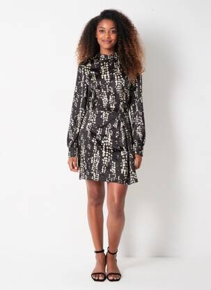 Robe mi-longue noir MANGO femme