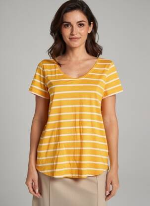 T-shirt jaune STREET ONE femme