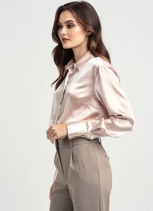 Chemisier beige MANGO femme