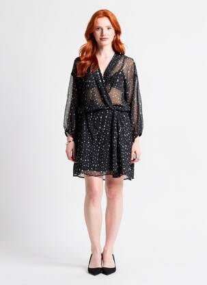 Robe mi-longue noir MANGO femme