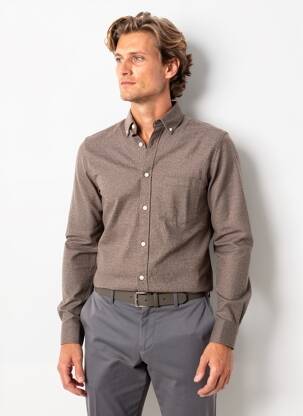 Chemise manches longues marron ONLY&SONS homme