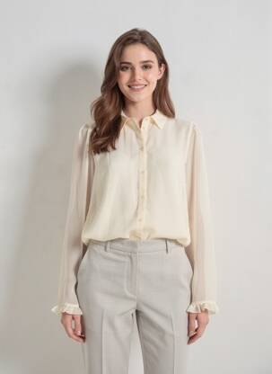 Chemisier col chemisier blanc VILA femme