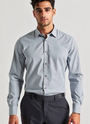 Chemise manches longues manches longues bleu TOM TAILOR homme