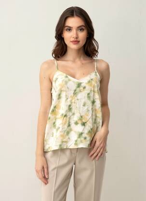 Top col v vert VILA femme