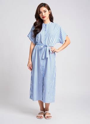 Robe courte manches courtes manches courtes bleu VERO MODA femme