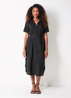 Robe longue noir JACQUELINE DE YONG femme