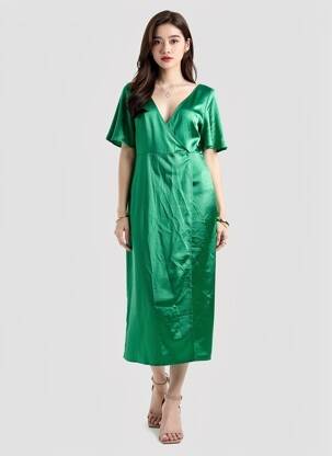 Robe courte vert VILA femme