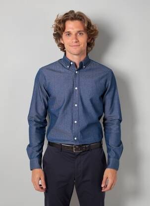 Chemise manches longues manches longues bleu ONLY&SONS homme