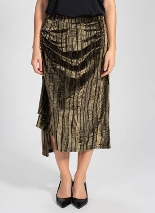 Jupe mi-longue vert ASTRID BLACK LABEL femme