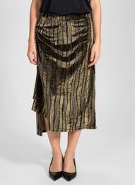 Jupe mi-longue vert ASTRID BLACK LABEL femme