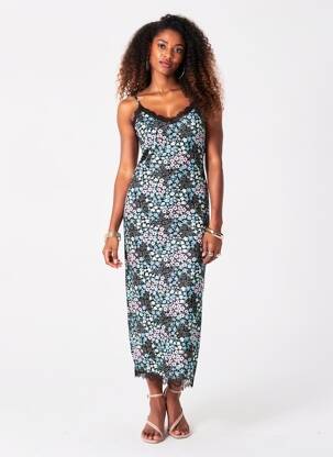 Robe longue sans manche sans manche bleu JACQUELINE DE YONG femme