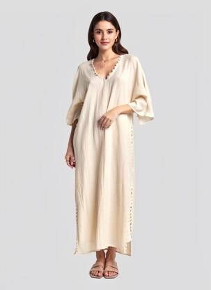 Robe longue beige ASTRID BLACK LABEL femme