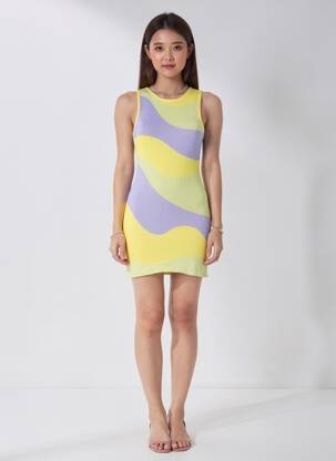 Robe courte jaune DAISY STREET femme