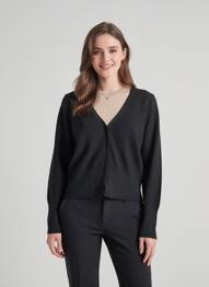 Gilet manches longues noir ASTRID BLACK LABEL femme
