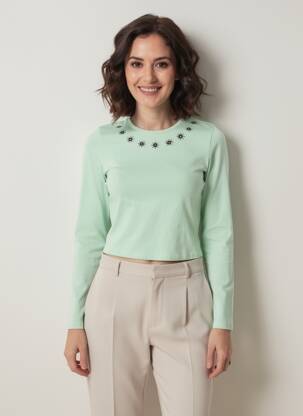 T-shirt vert DAISY STREET femme