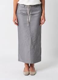 Jupe longue gris ASTRID BLACK LABEL femme