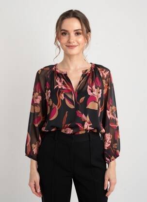 Chemisier noir AMELIE & AMELIE femme