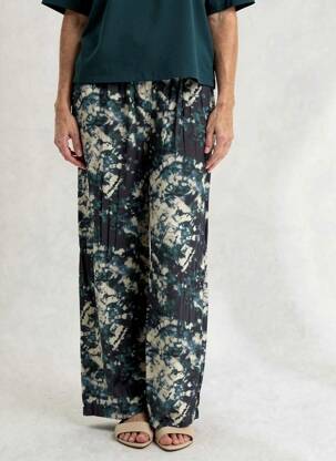 Pantalon large vert MANGO femme