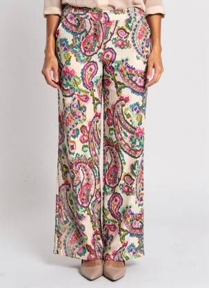 Pantalon droit rose MORGAN femme