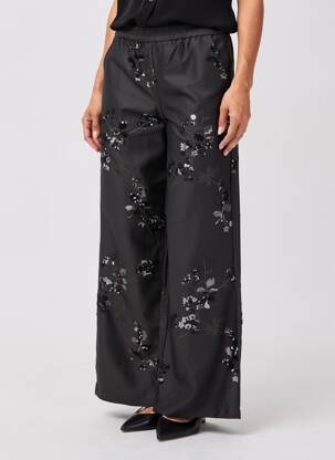 Pantalon large taille haute taille haute noir VILA femme