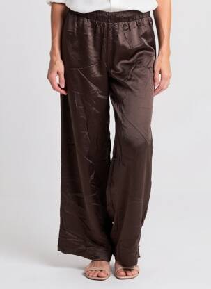 Pantalon large marron ASTRID BLACK LABEL femme