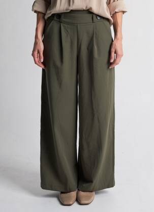 Pantalon droit vert JACQUELINE DE YONG femme