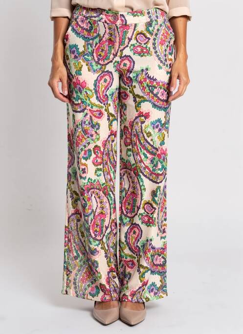 Pantalon droit rose MORGAN femme