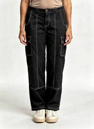 Pantalon cargo noir ONLY femme
