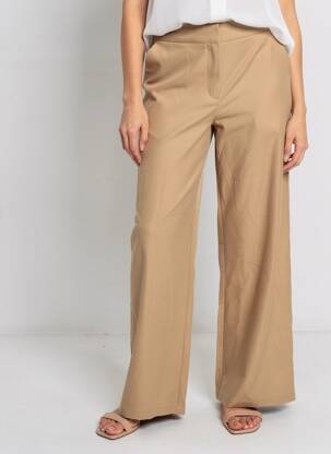 Pantalon droit taille haute taille haute marron VERO MODA femme