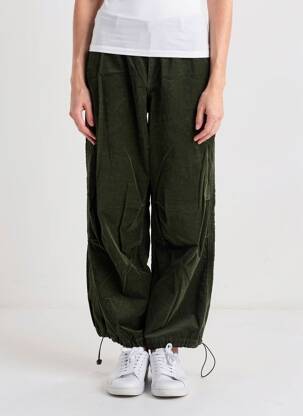 Pantalon large taille normale taille normale vert ONLY femme