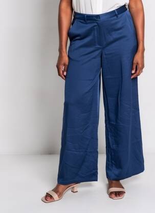 Pantalon large bleu JACQUELINE DE YONG femme