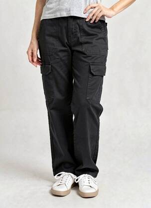 Pantalon cargo taille haute noir ONLY femme