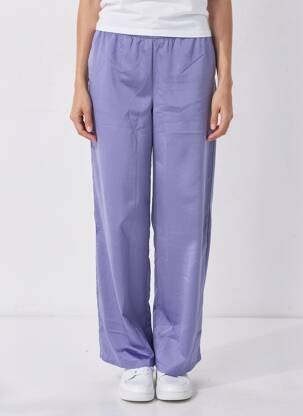 Pantalon large taille haute taille haute violet JJXX femme