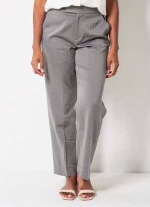 Pantalon droit coupe droite gris ONLY femme