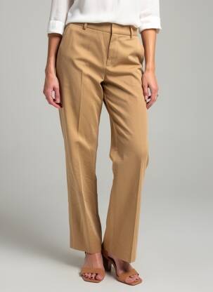 Pantalon droit marron MANGO femme