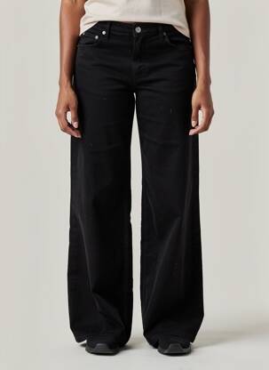 Pantalon large noir MANGO femme