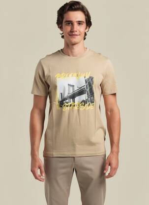 T-shirt beige JACK & JONES homme