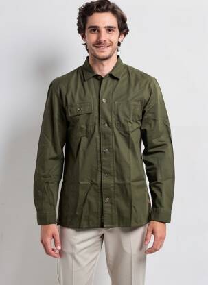 Chemise manches longues vert JACK & JONES homme