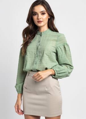 Chemisier manches longues manches longues vert VERO MODA femme