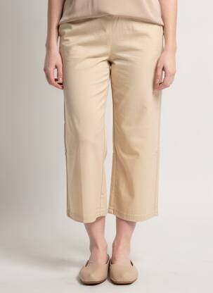 Pantalon 7/8 beige MANGO femme