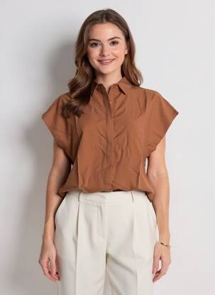 Blouse marron YUGEN femme