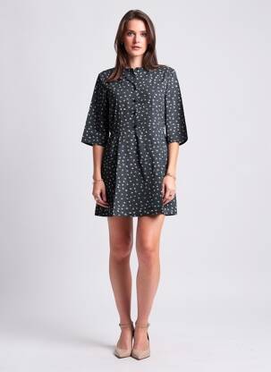Robe courte noir JACQUELINE DE YONG femme
