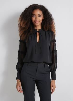 Chemisier noir VILA femme