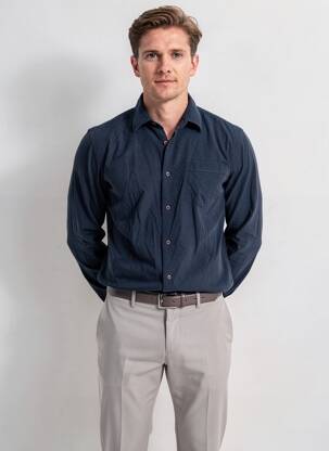 Chemise manches longues bleu JACK & JONES homme